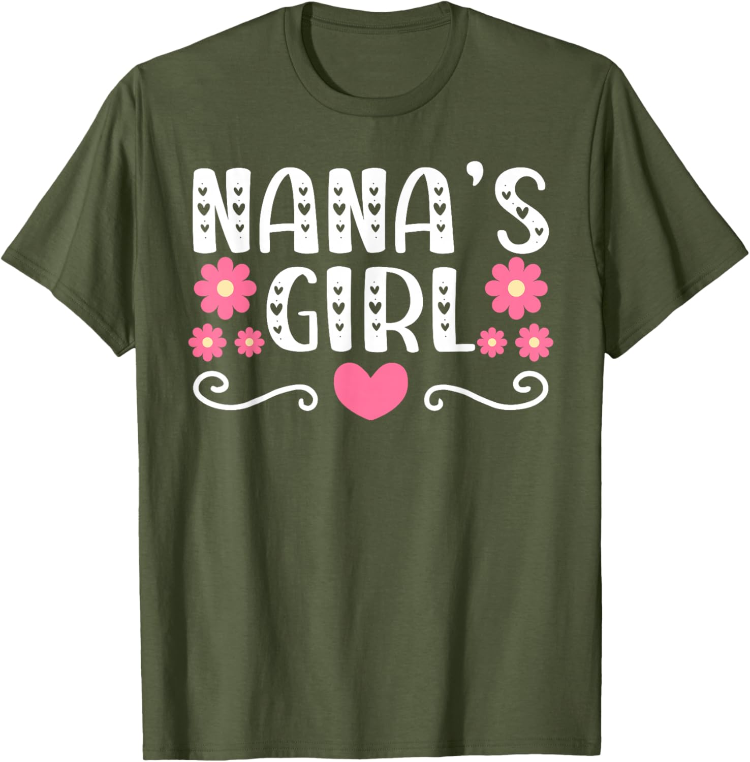 Nana's Girl Heart T-Shirt for Granddaughter - Cute Gift Idea - 8