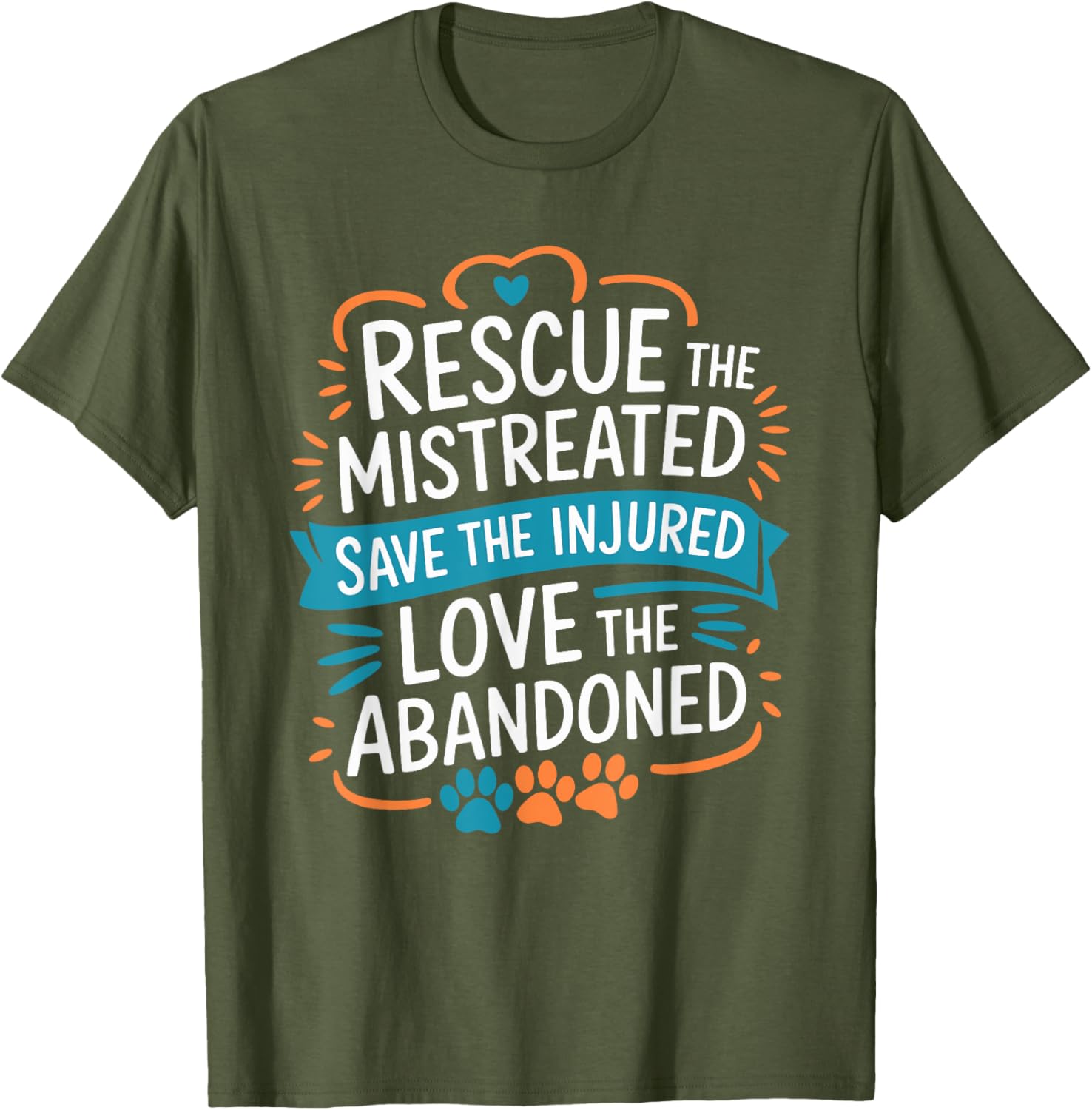 Rescue Mistreated Pets T-Shirt for Dog and Cat Lovers - Save Lives! - 8
