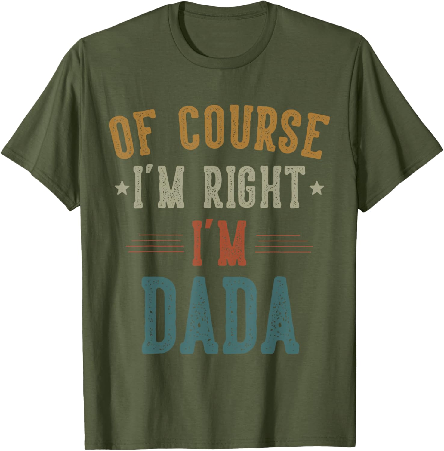 Vintage Father's Day T-Shirt Of Course I'm Right Dada Dad Gift - 20