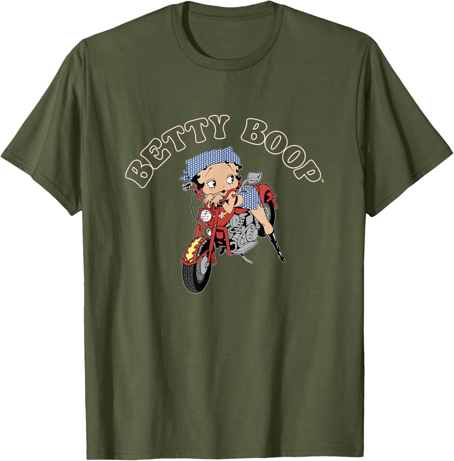 Betty Boop 4th of July Red White & Biker T-Shirt for Fun Celebrations - 1