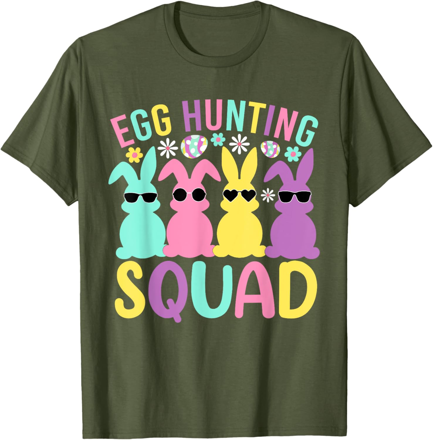 Egg Hunting Squad Family Bunny T-Shirt for Happy Easter Celebrations - 2