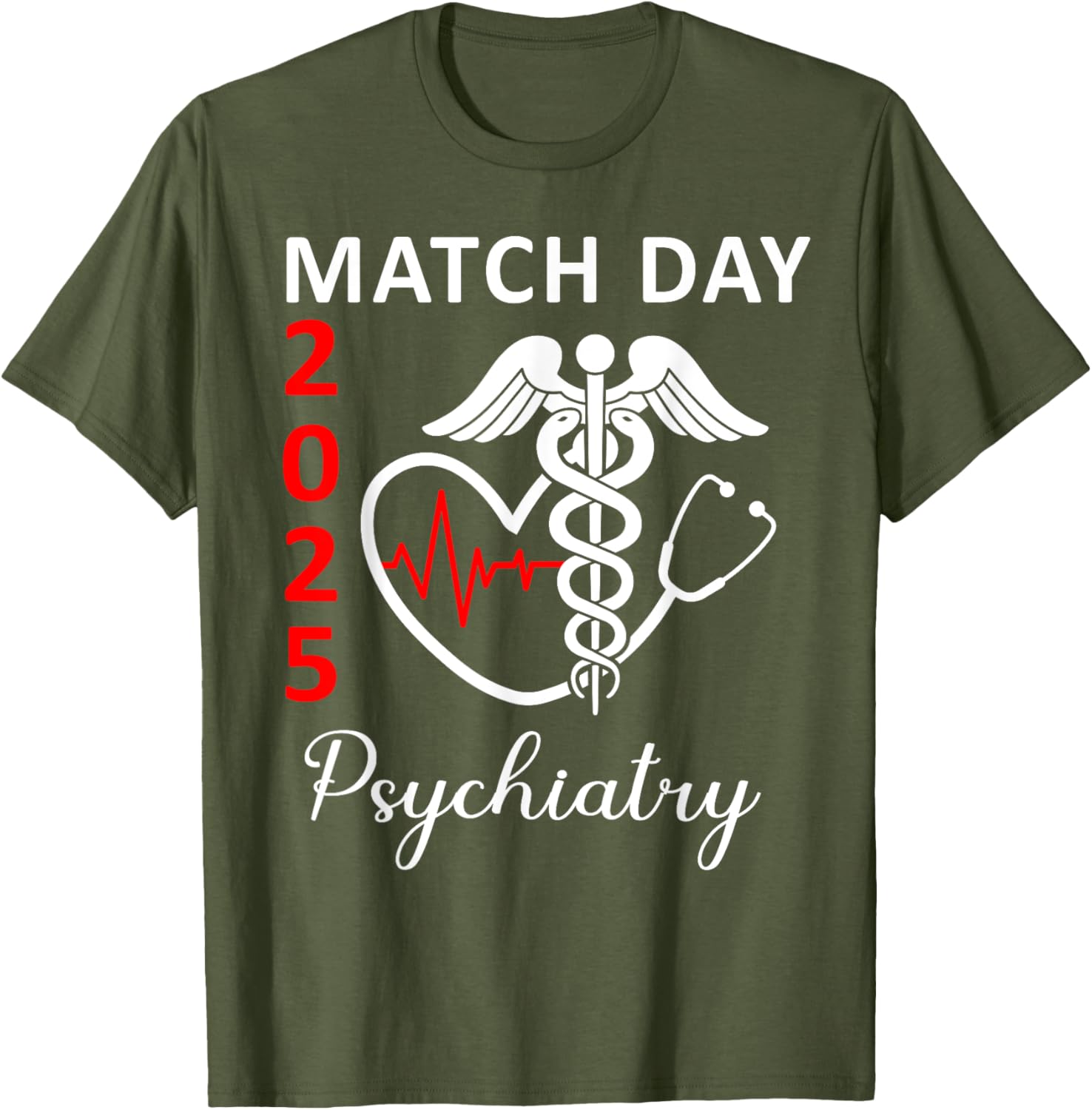 Match Day 2025 Psychiatry Residency T-Shirt for Future Doctors MD - 1