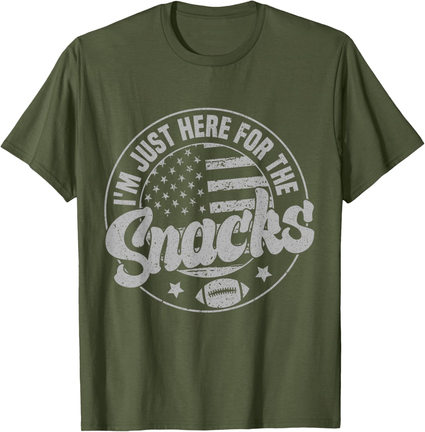Funny I'm Just Here For The Snacks American Football T-Shirt for Fans - 5