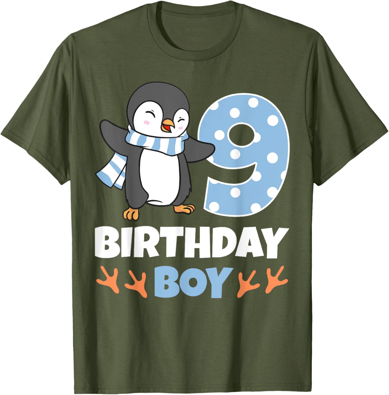 Penguin 9th Birthday Winter Theme T-Shirt for Boys Fun Celebration - 20
