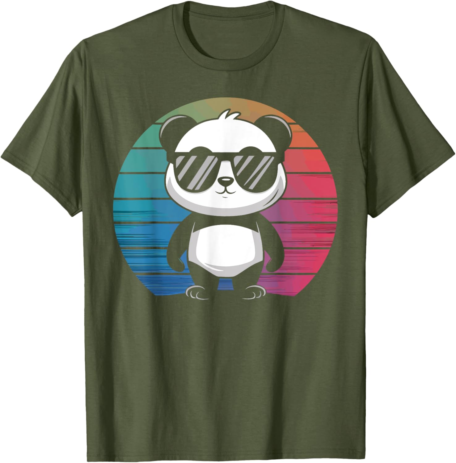Retro Panda T-Shirt with Sunglasses for Chill Vibes and Fun Style - 5