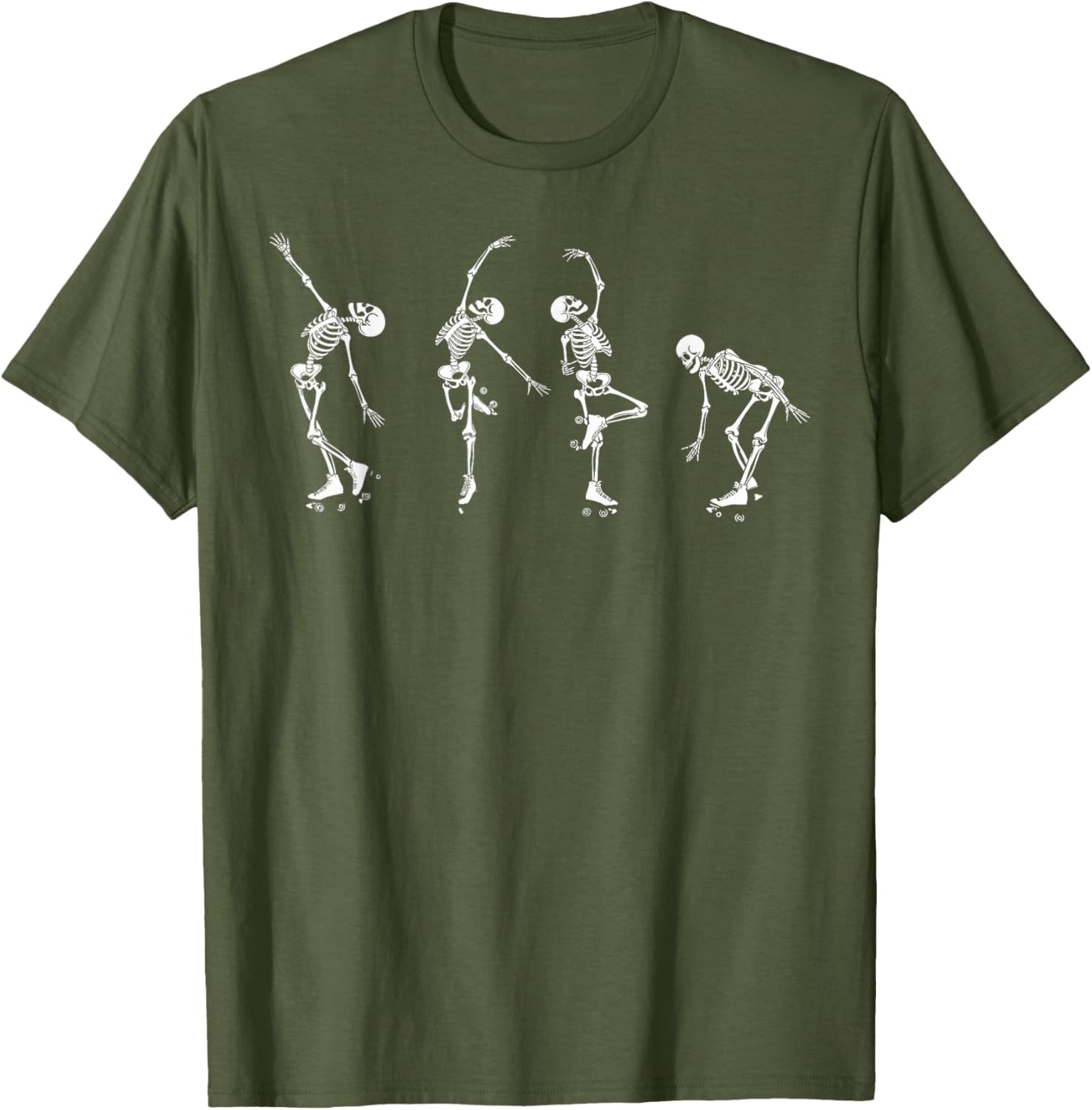 Skeletons Dancing on Roller Skates T-Shirt for Roller Derby Fans - 5