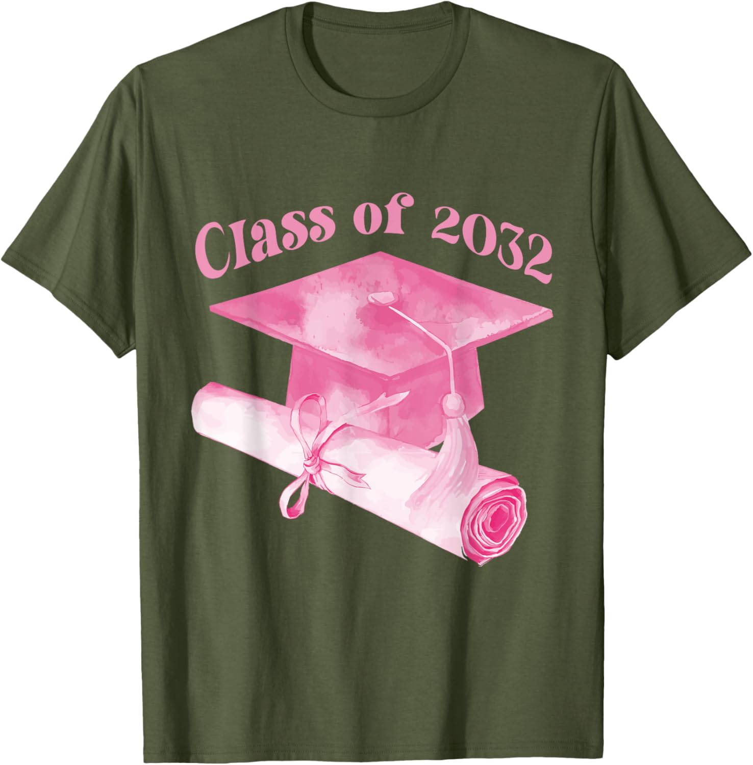 Class of 2032 Graduation Cap T-Shirt for Back to School Fun - 2