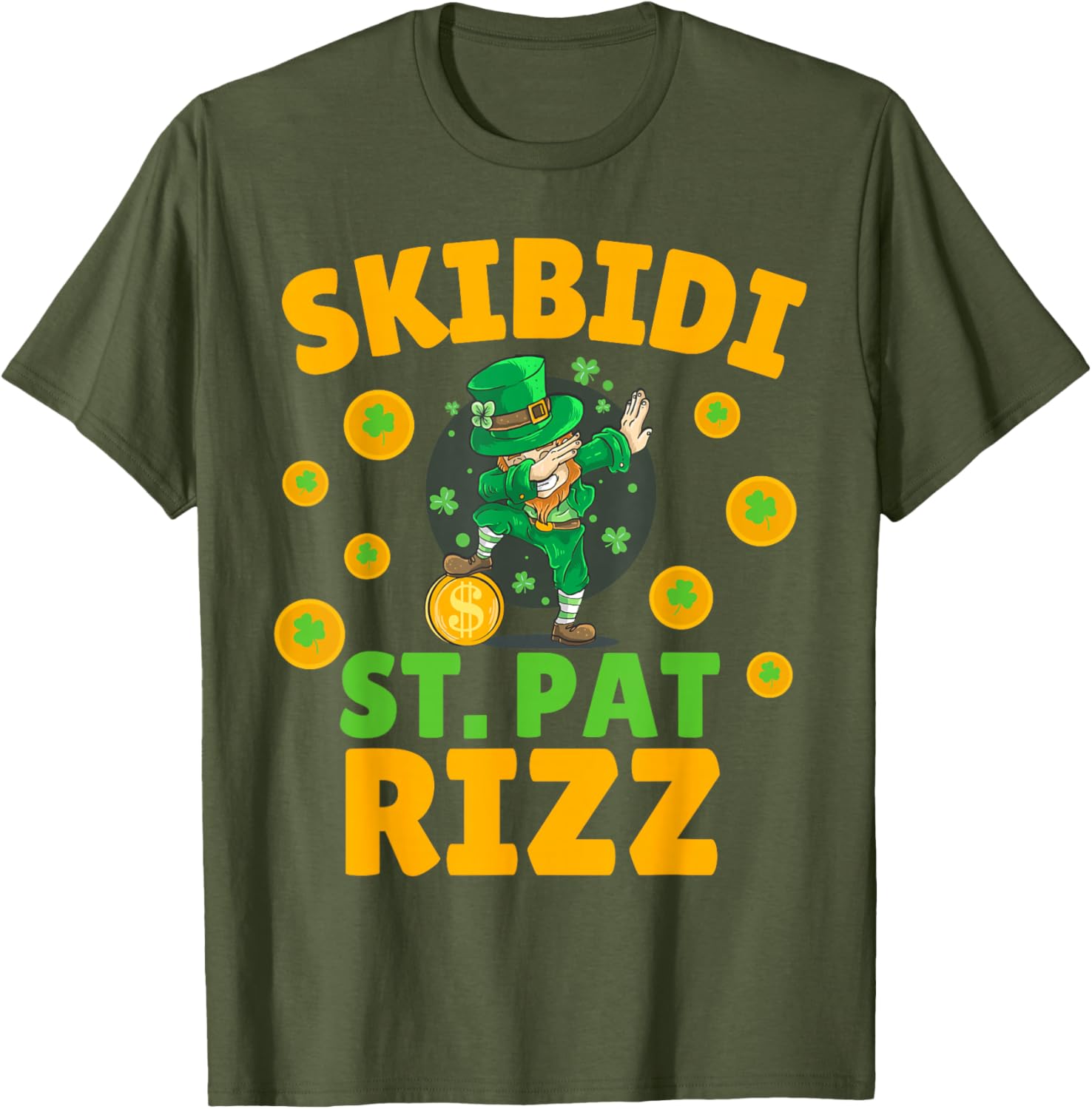 Funny St Patrick's Day Irish Skibidi Rizz T-Shirt for Festive Style - 18