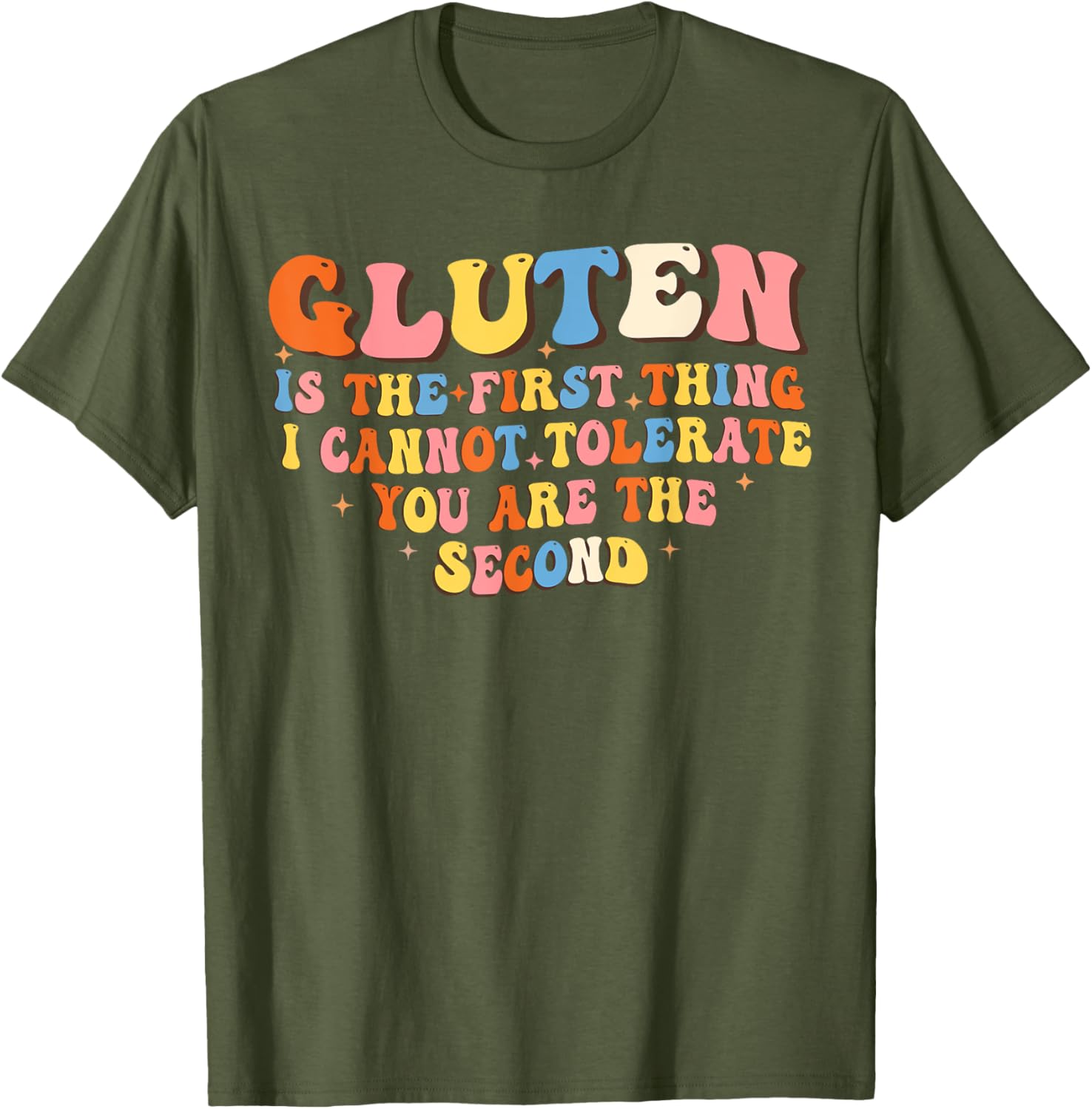 Funny Gluten T-Shirt for Adults - Hilarious Not Tolerating Gluten Design - 15