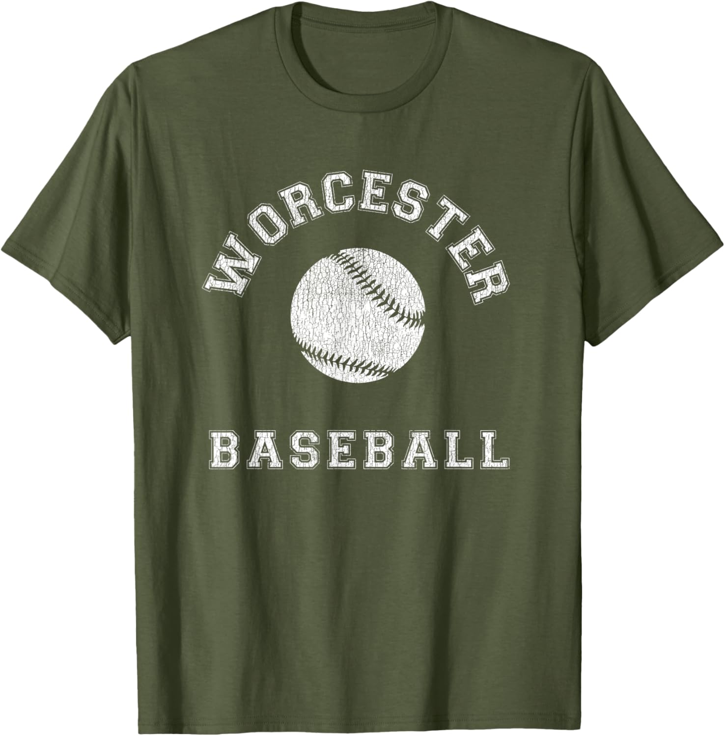 Worcester Baseball Distressed Retro Classic T-Shirt for Fans & Casual Wear - 3