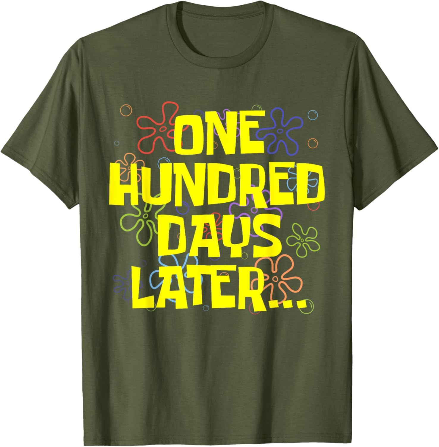 One Hundred Days Later Teacher Student T-Shirt for 100th Day of School - 12