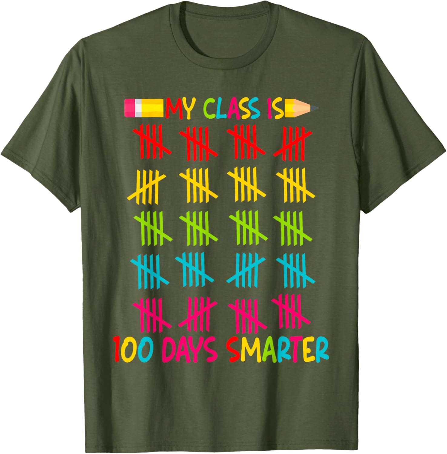 100 Days Smarter Teacher T-Shirt for 100th Day of School Celebrations - 23