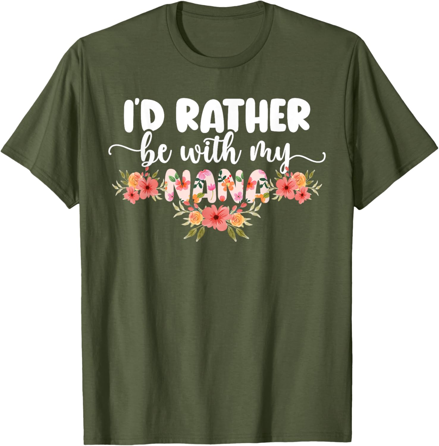 I'd Rather Be With My Nana T-Shirt for Grandkids - Cute Family Apparel - 9