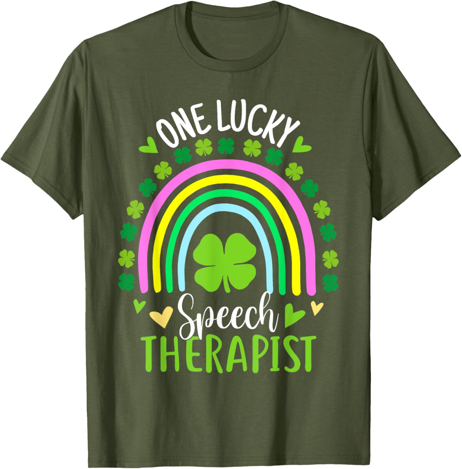 Lucky Speech Therapist St Patricks Day Shamrock T-Shirt for Women - 15