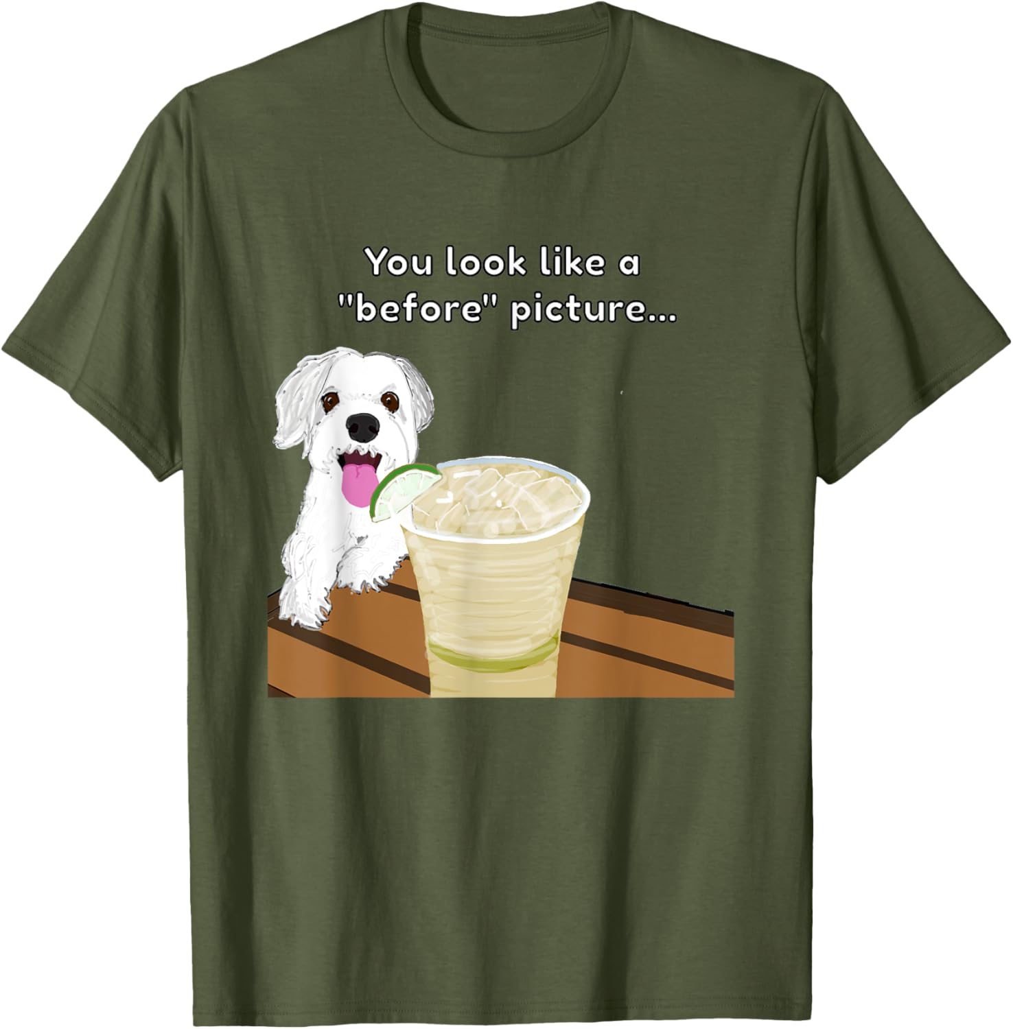 Funny Insulting Dog T-Shirt You Look Like A Before Picture Graphic Tee - 11