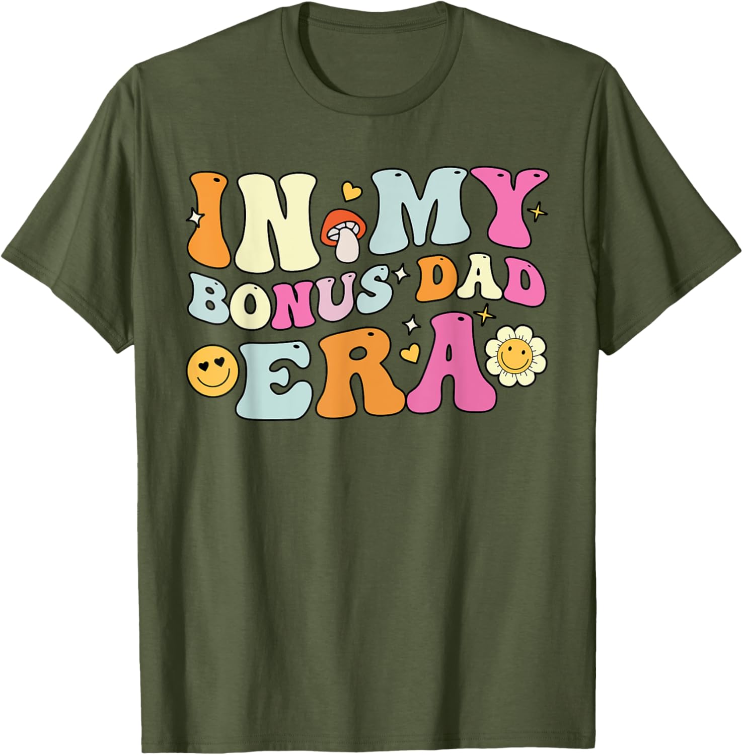 Groovy Bonus Dad T-Shirt for Father's Day Gift, Fun Stepdad Apparel - 20