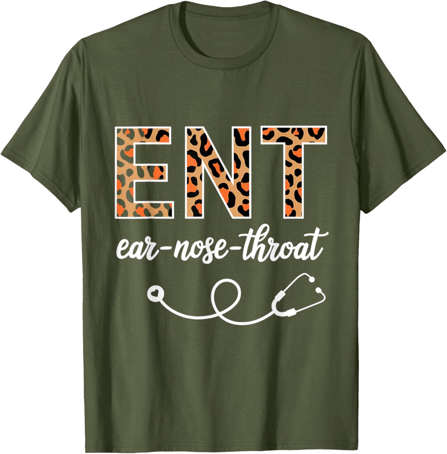 Leopard Print ENT T-Shirt for Otolaryngologists and Ear Nose Throat Lovers - 17