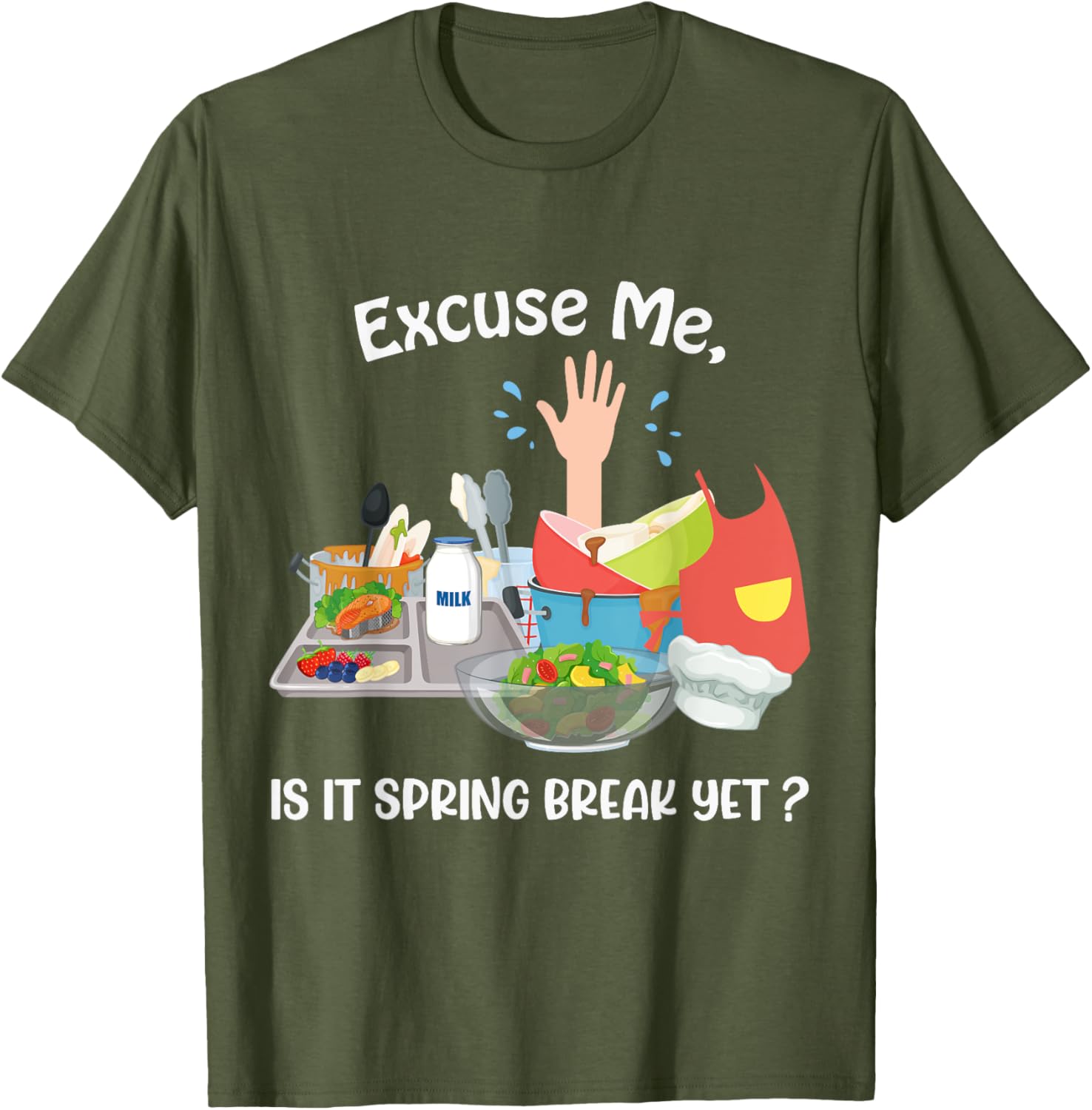 Funny Lunch Lady Life T-Shirt for Spring Break Enthusiasts - 10