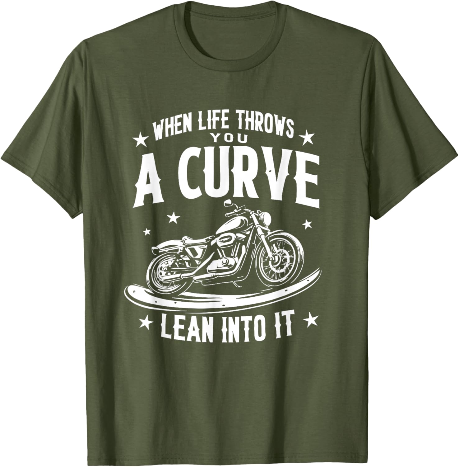 Biker Life Throws You A Curve T-Shirt for Men and Women - Cool Motorcycle Tee - 8