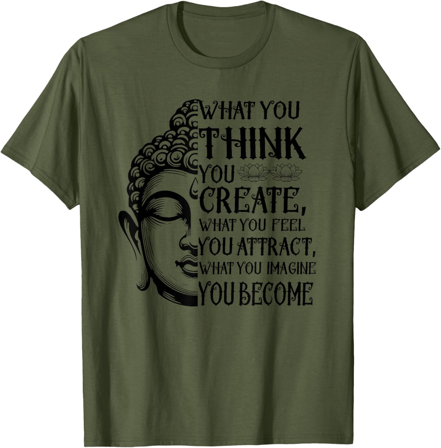 Inspiring Buddha Quote T-Shirt for Law of Attraction Meditation Lovers - 8