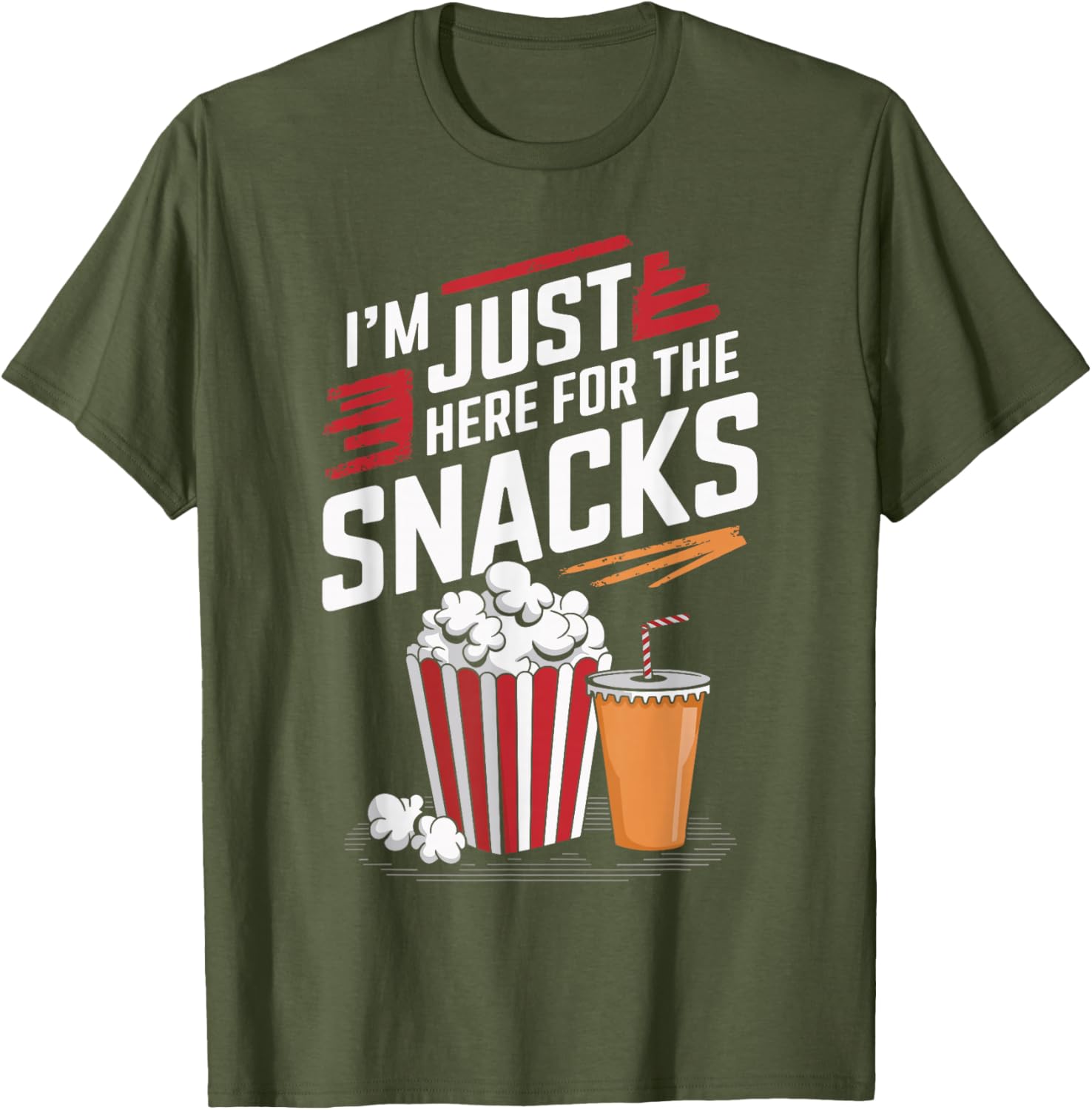Funny Food Lover T-Shirt I'm Just Here For The Snacks Gift for Foodies - 4