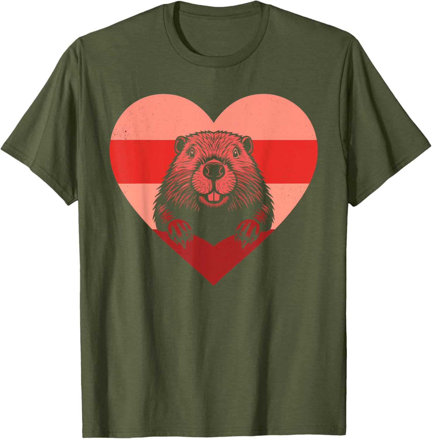 Retro Heart Beaver Vintage Valentine T-Shirt for Everyone - Fun Gift Idea - 6