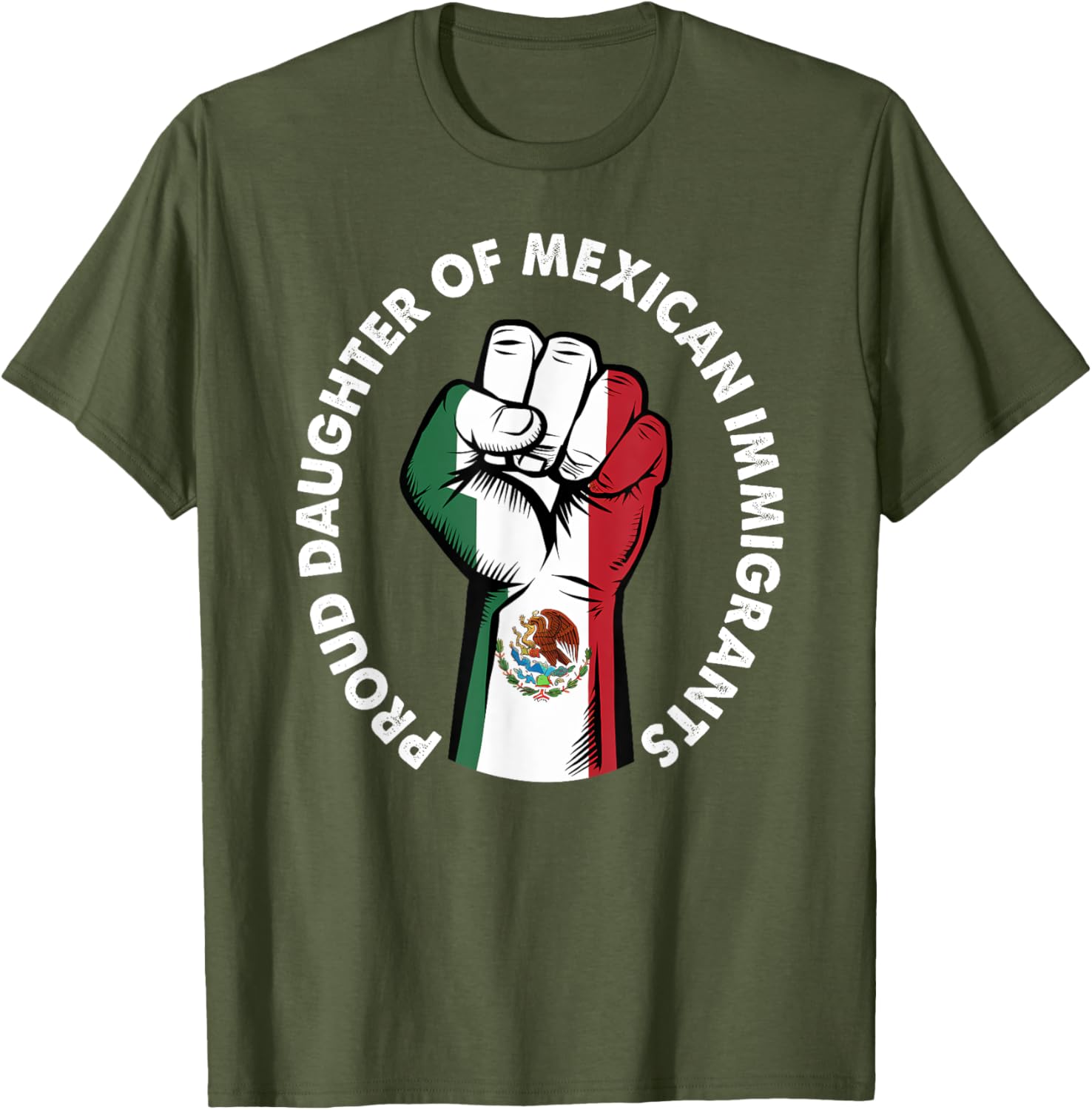 Proud Daughter of Mexican Immigrants Mexico Flag T-Shirt for Women - 21