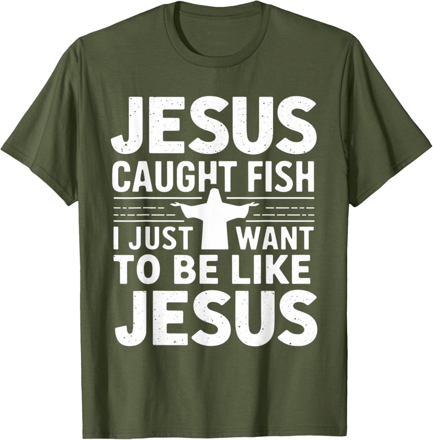 Catch Fish with Faith - Jesus Caught Fish T-Shirt for Christian Anglers - 4