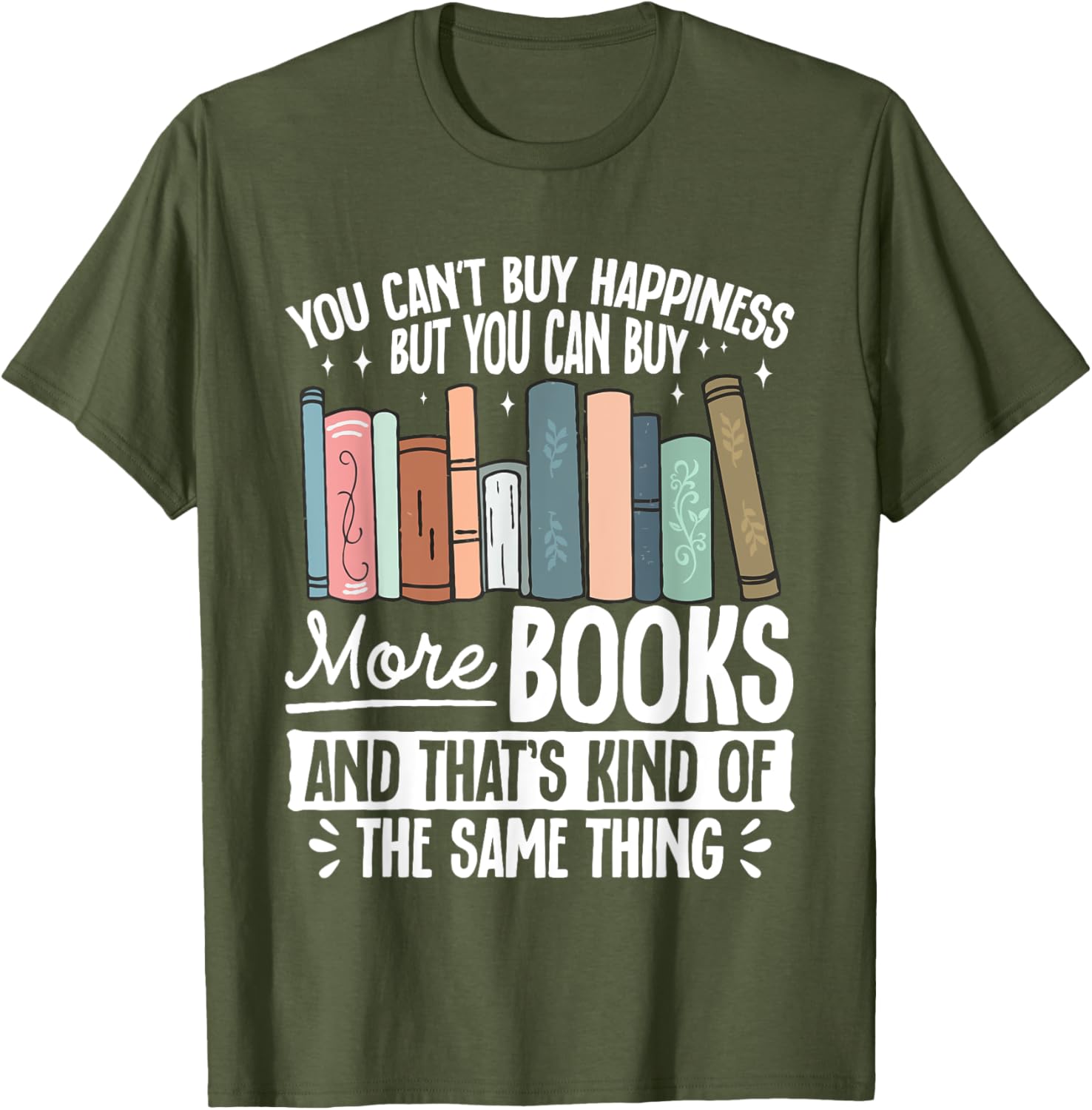 Buy More Books T-Shirt - Fun Literary Gift for Book Lovers and Readers - 16