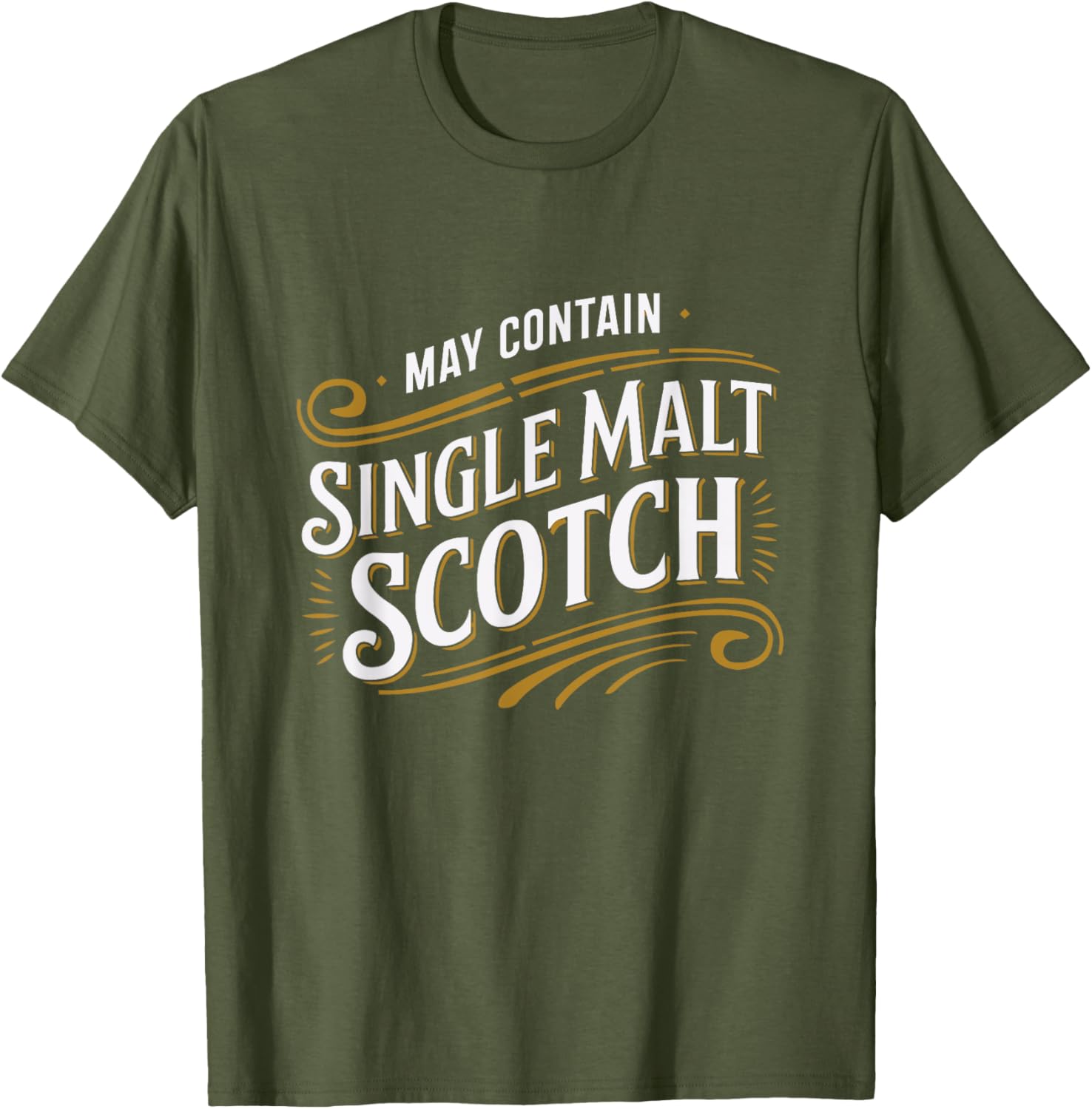 Funny May Contain Single Malt Scotch Whisky Humor Tee for Enthusiasts - 2