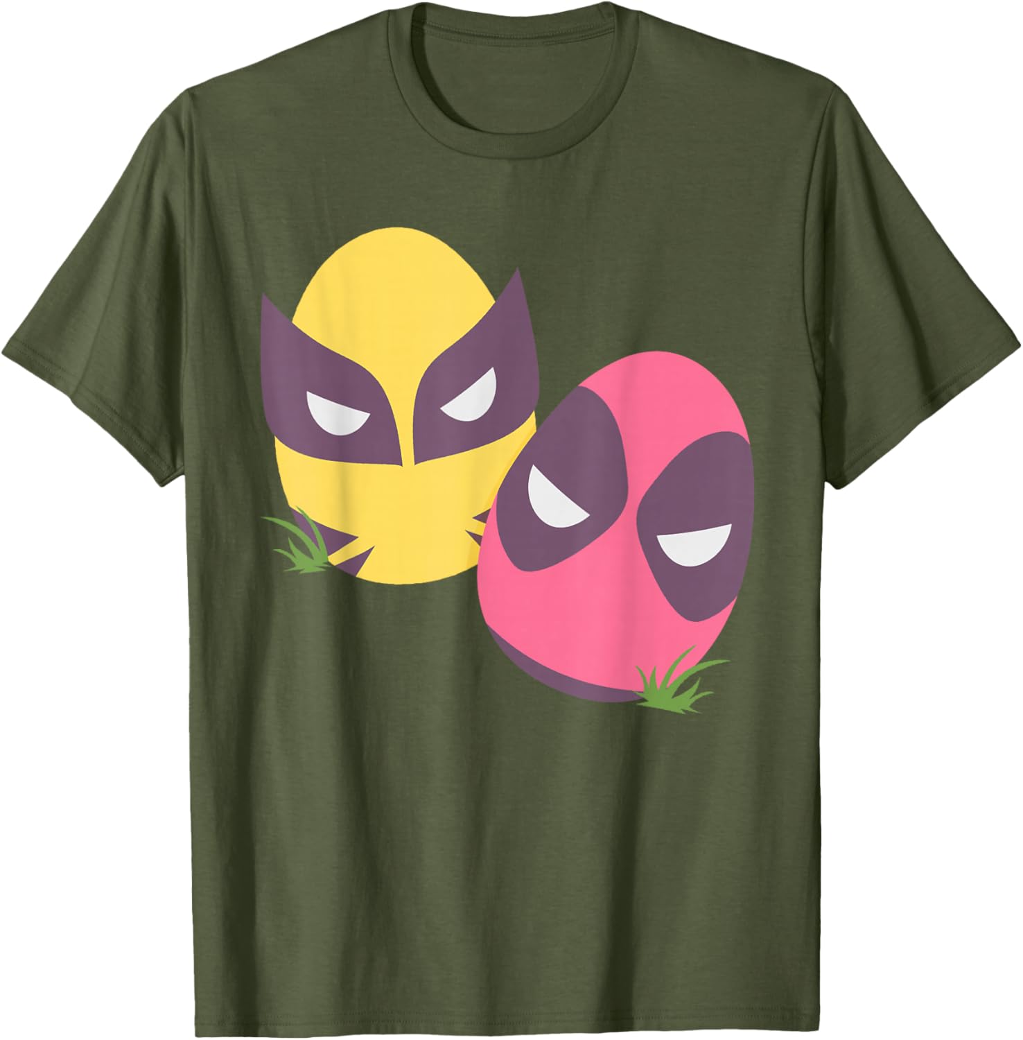 Marvel Deadpool and Wolverine Pastel Easter Eggs T-Shirt for Spring Fun - 6