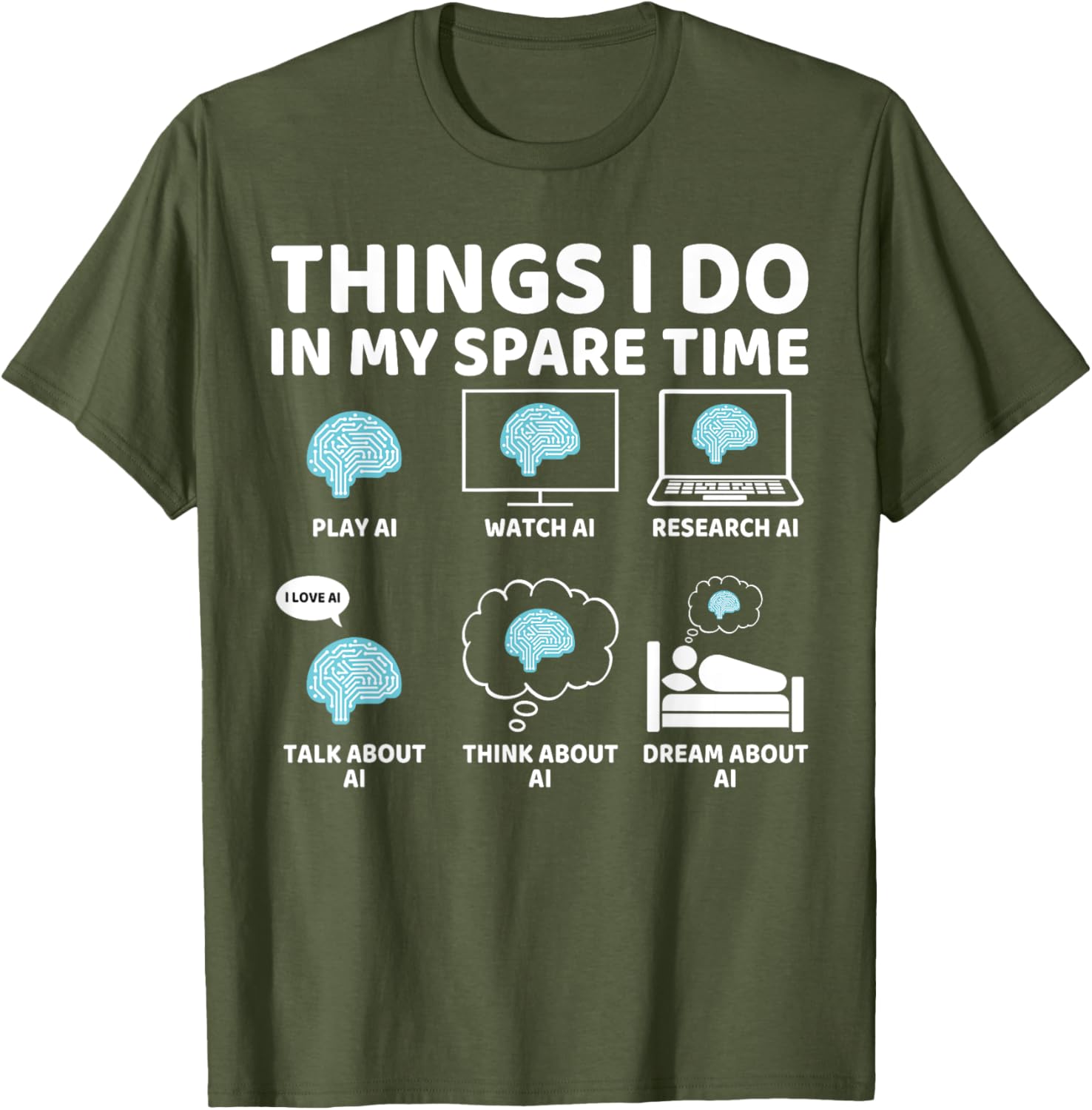 Funny AI Lover T-Shirt for Enthusiasts - Perfect Spare Time Gift - 16