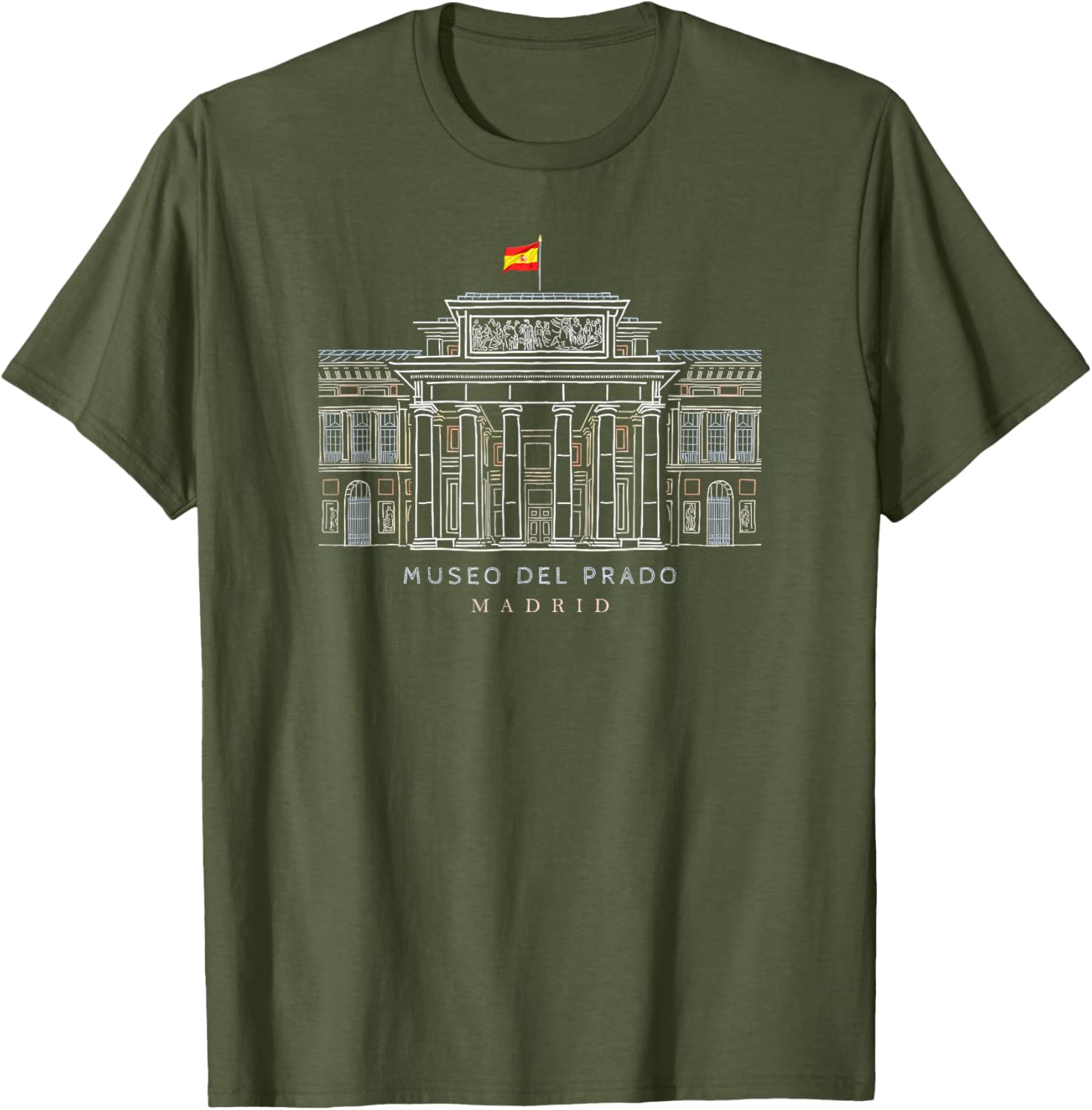 Madrid Prado Museum Art Hand Drawing T-Shirt - Stylish Spain Gift - 6