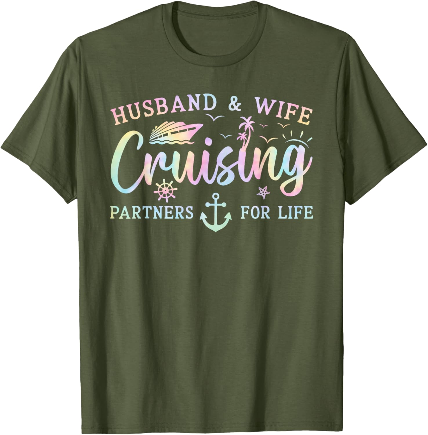 Matching Husband and Wife Cruise T-Shirt 2025 for Couples Adventure - 9