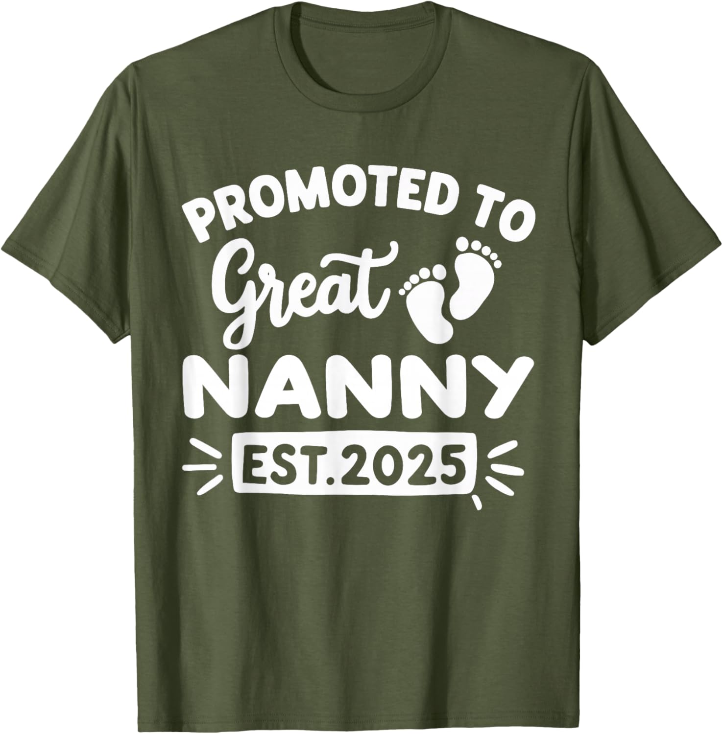 Promoted to Great Nanny Est 2025 T-Shirt for Proud Grandparents - 7