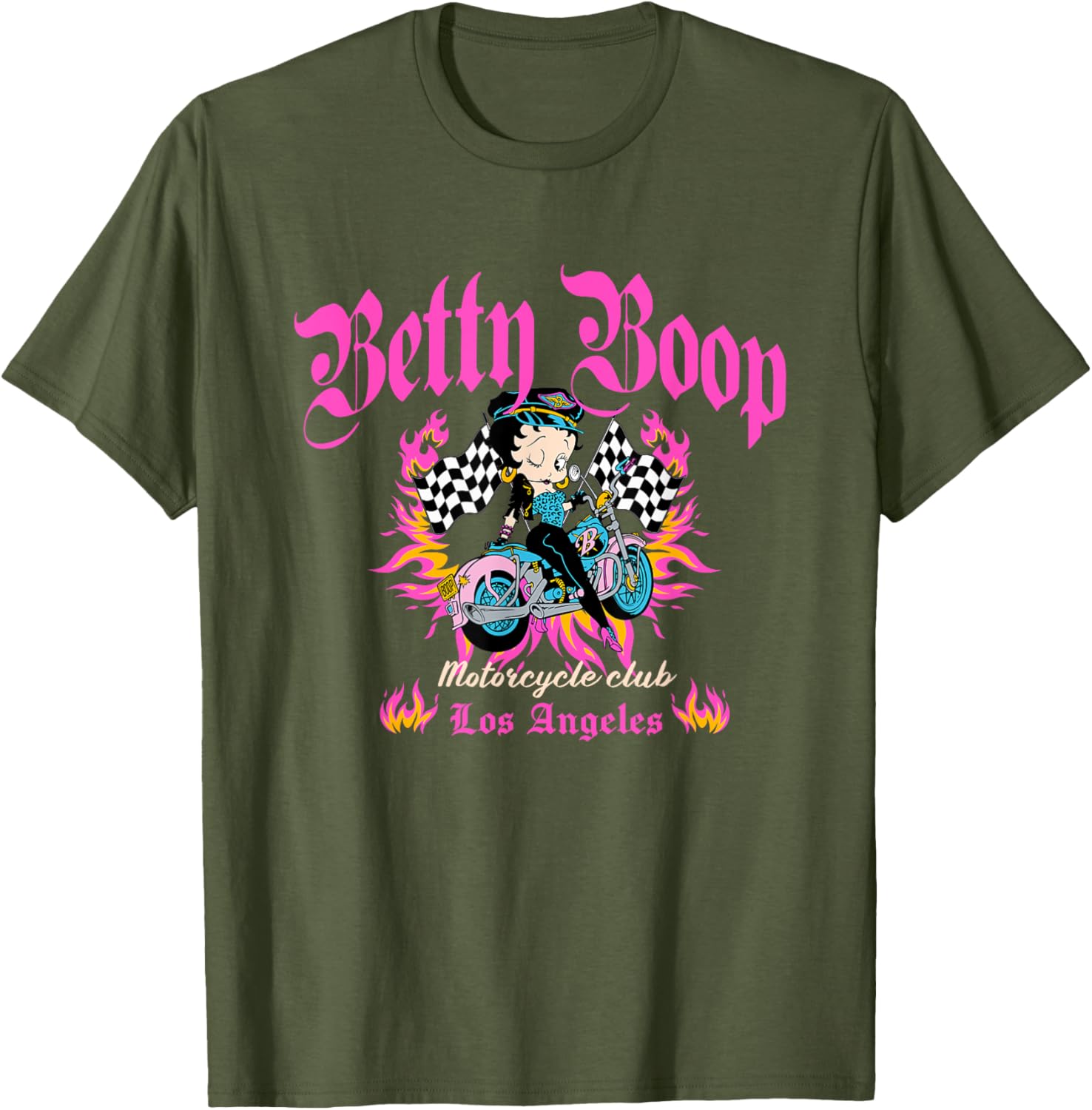 Betty Boop Born To Ride Motorcycle Club T-Shirt for Bike Lovers - 16