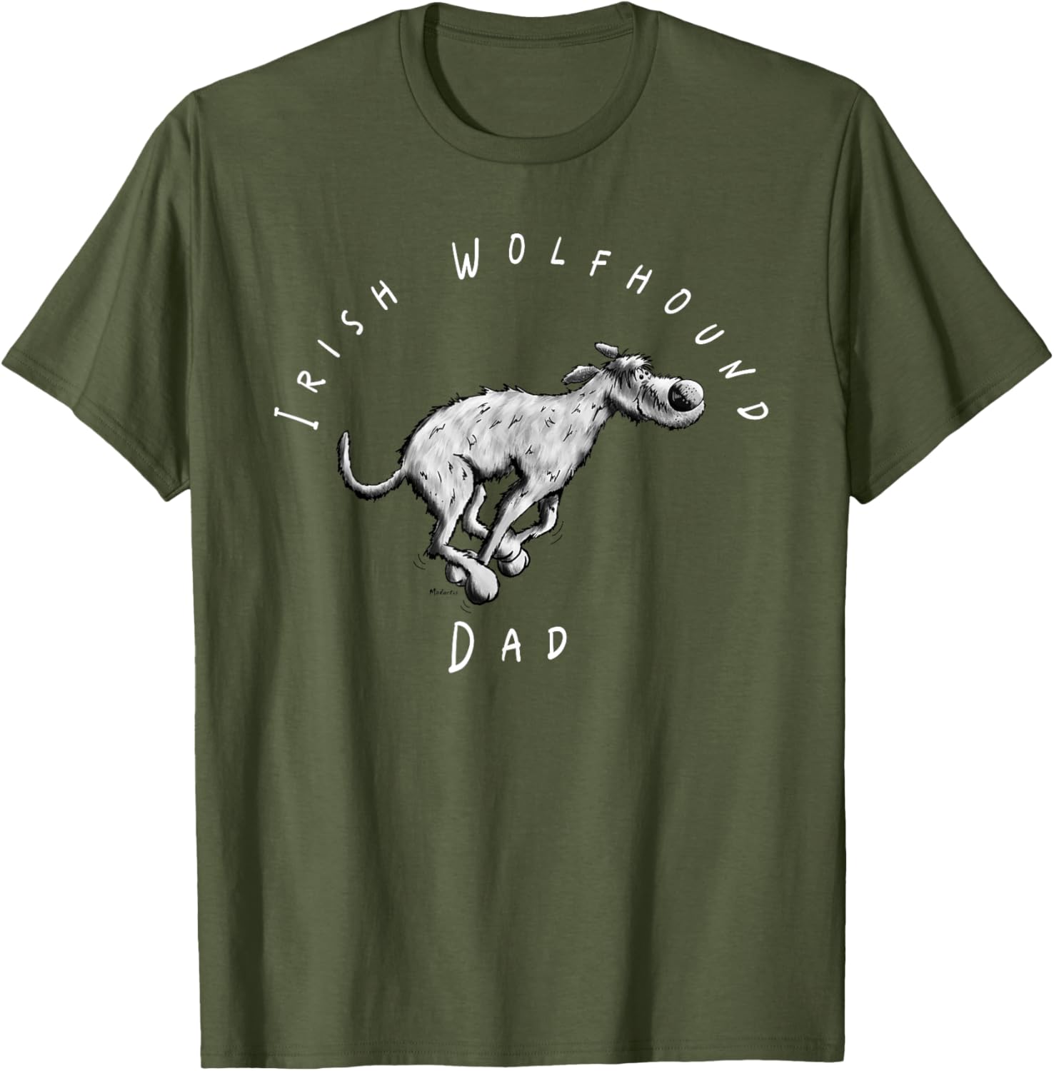 Irish Wolfhound Dad Fun Cartoon T-Shirt for Dog Lovers - Great Gift! - 28