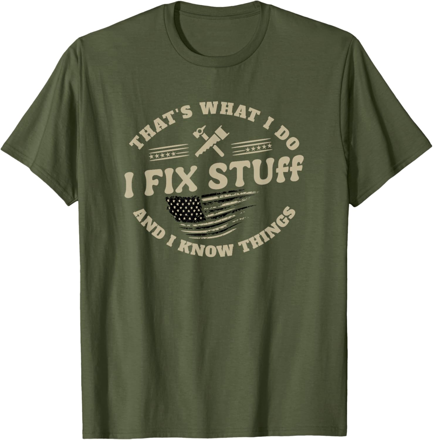 Funny Dad T-Shirt I Fix Stuff and I Know Things for Men - 10