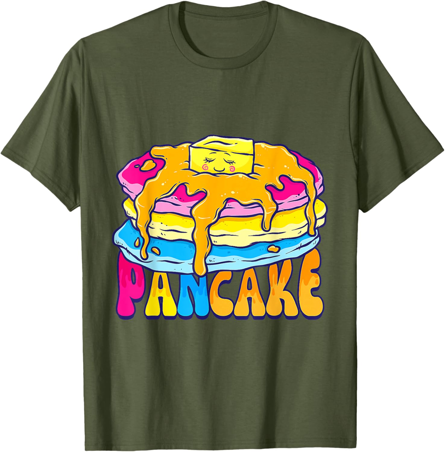 Pancakes Pansexual Pride T-Shirt for LGBTQ+ Omnisexual Love and Fun - 11