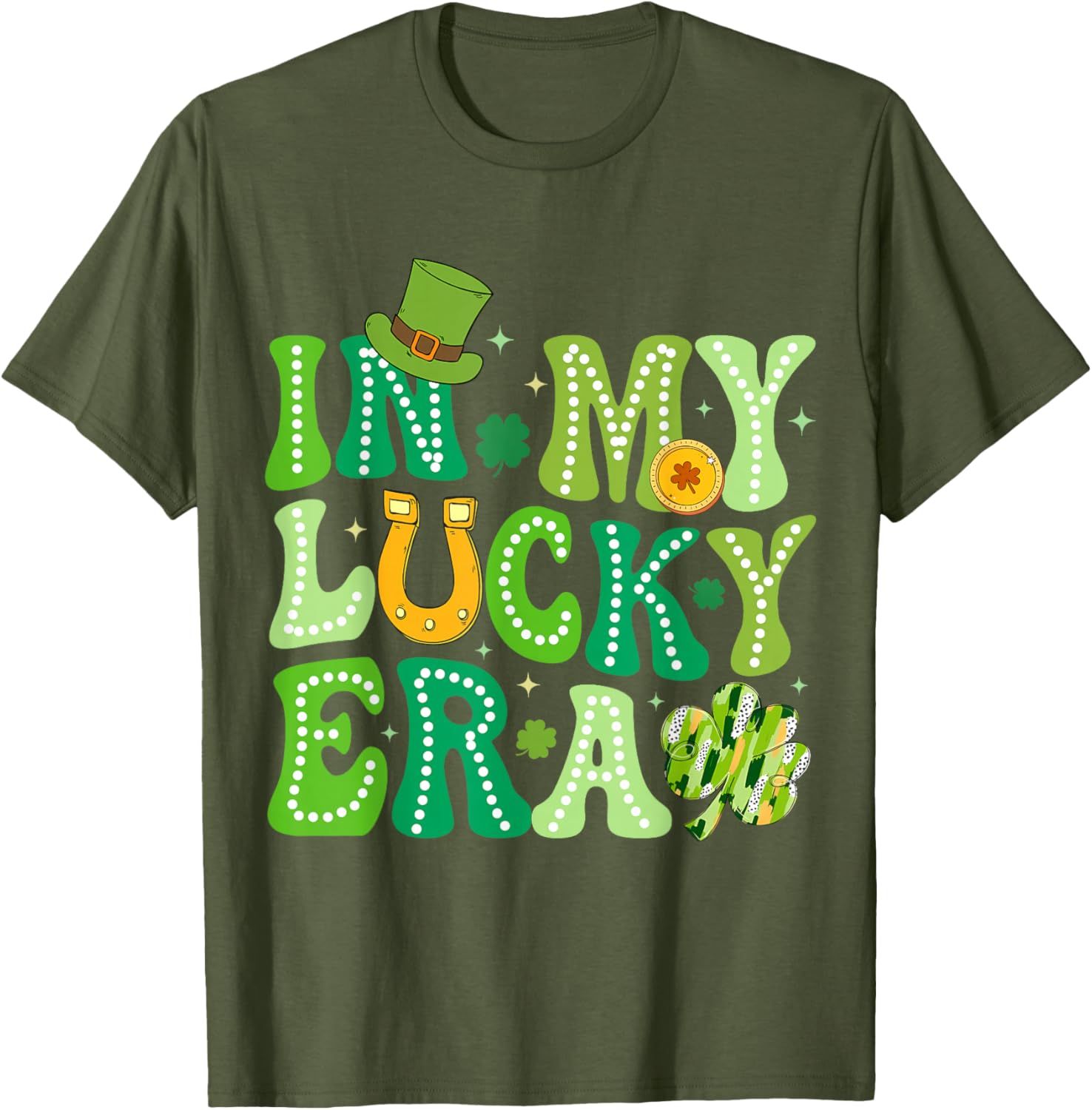 Groovy St Patricks Day Shamrock Lucky Charm T-Shirt for Fun Celebrations - 15