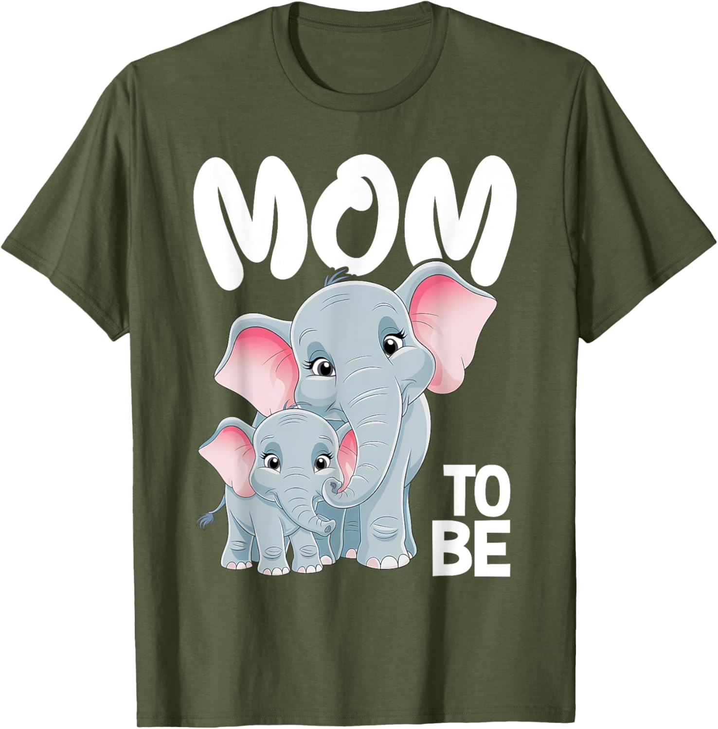 Soon Mom to Be Elephants Baby Shower Gender Reveal T-Shirt for Women - 3