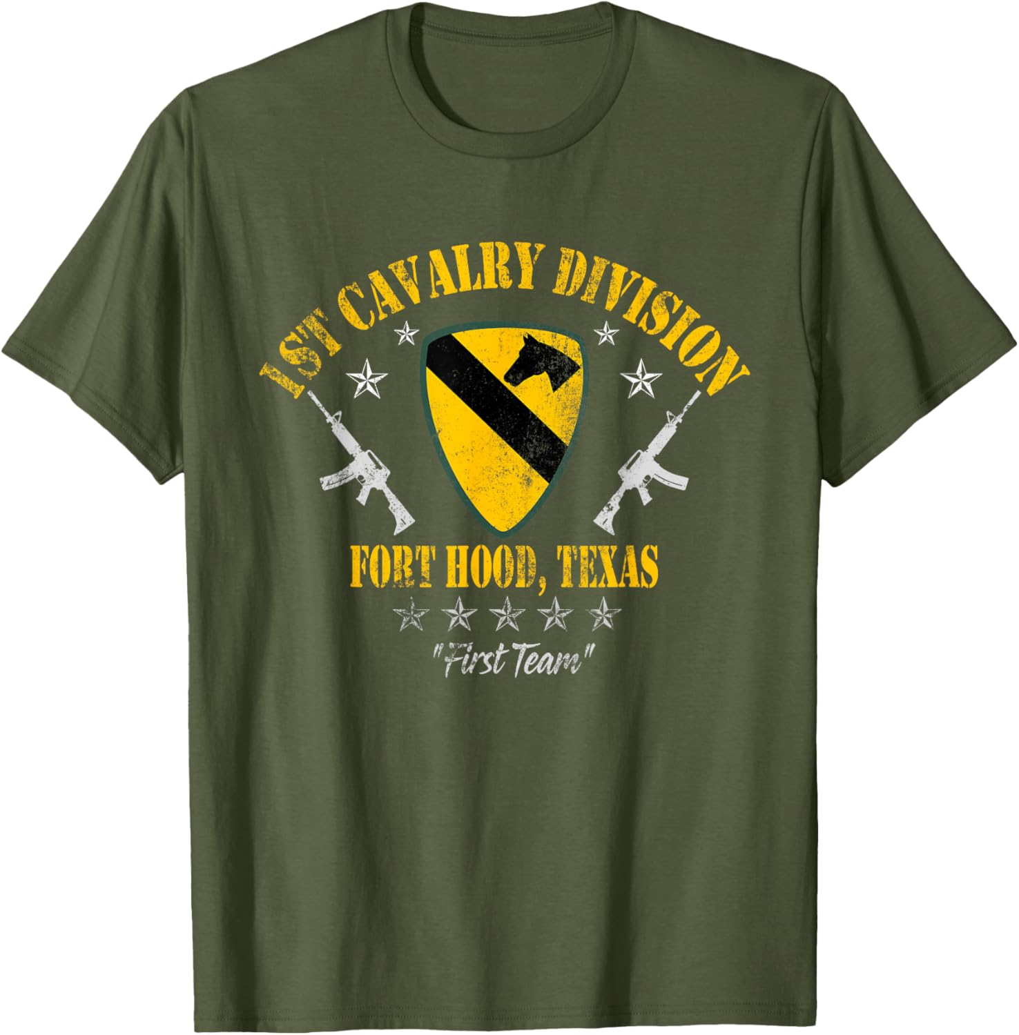 1st Cavalry Division Veteran Fort Hood TX Vintage Patriotic T-Shirt - 11