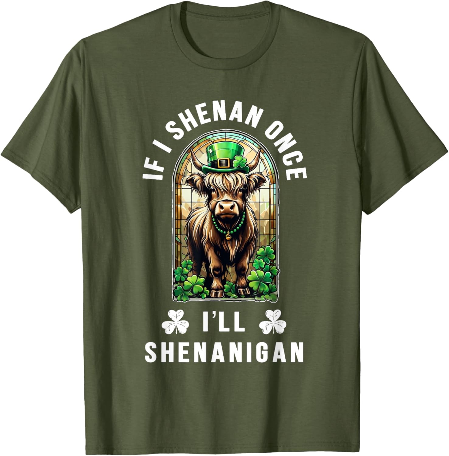 St Patrick's Day Shenanigans Nordic Cow T-Shirt for Fun Celebrations - 8