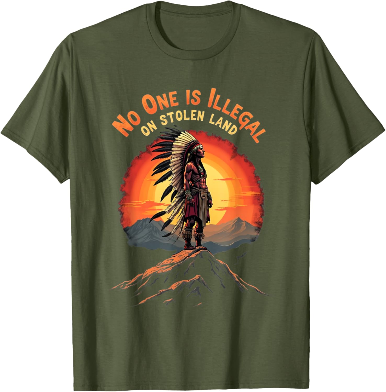 Native Americans No One Is Illegal on Stolen Land T-Shirt for All - 5