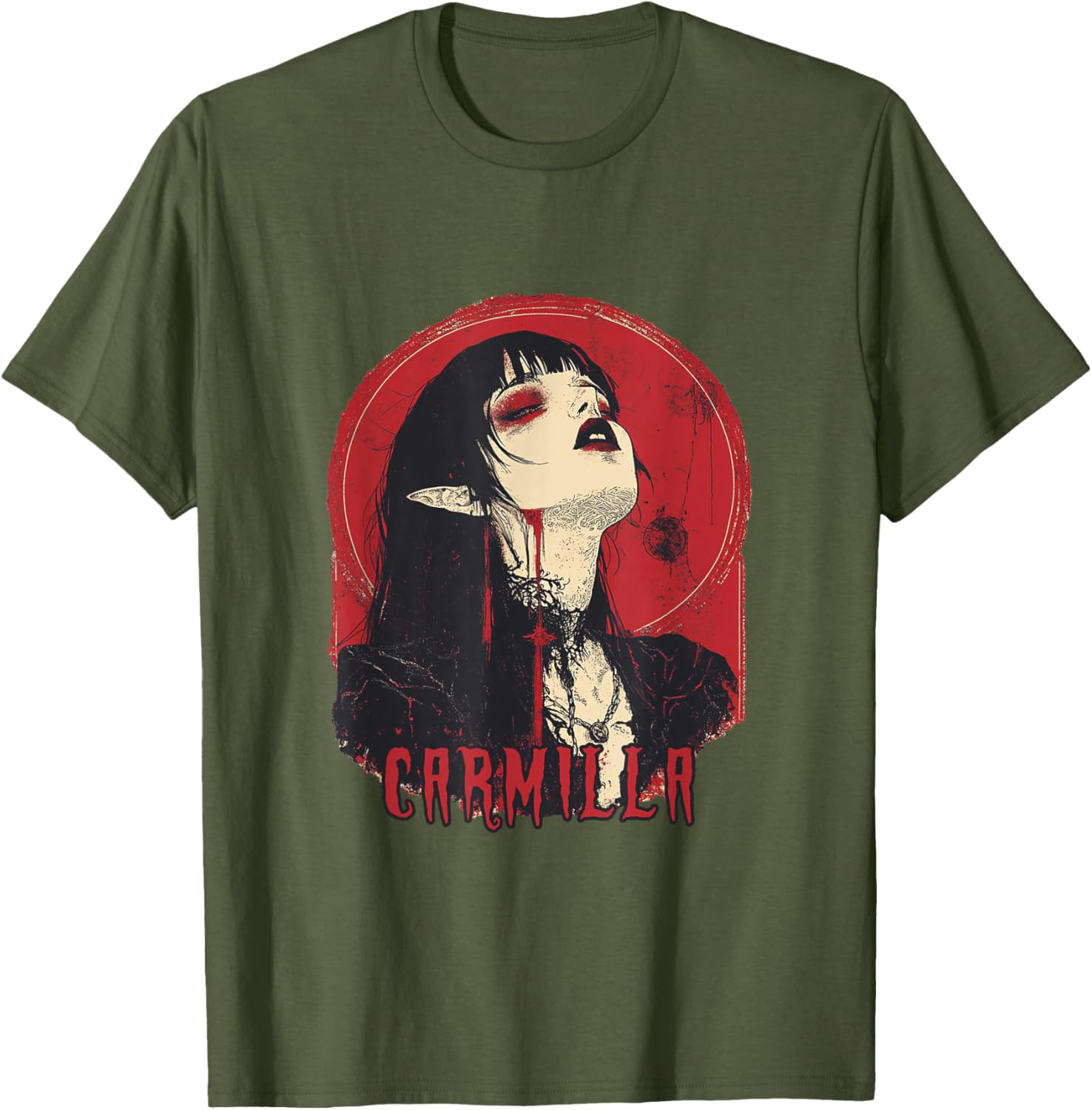 Gothic Vampire Carmilla T-Shirt for Stylish Fashion Enthusiasts - 1