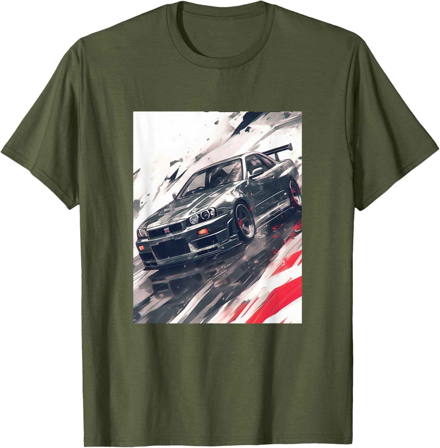 Anime Style JDM GT-R R34 Skyline Graphic Tee - Perfect for Car Lovers - 12