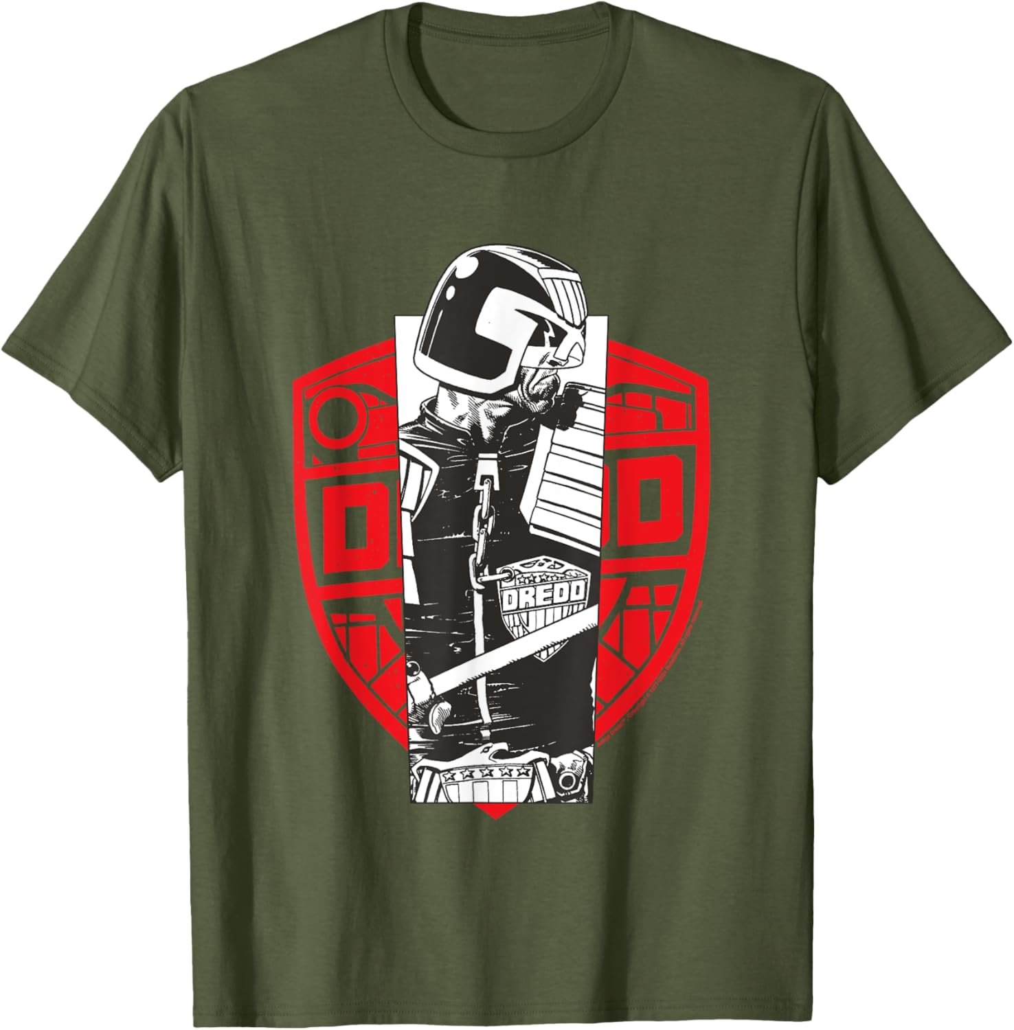 Judge Dredd Law Enforcer T-Shirt for Fans of 2000 AD Comics - 1