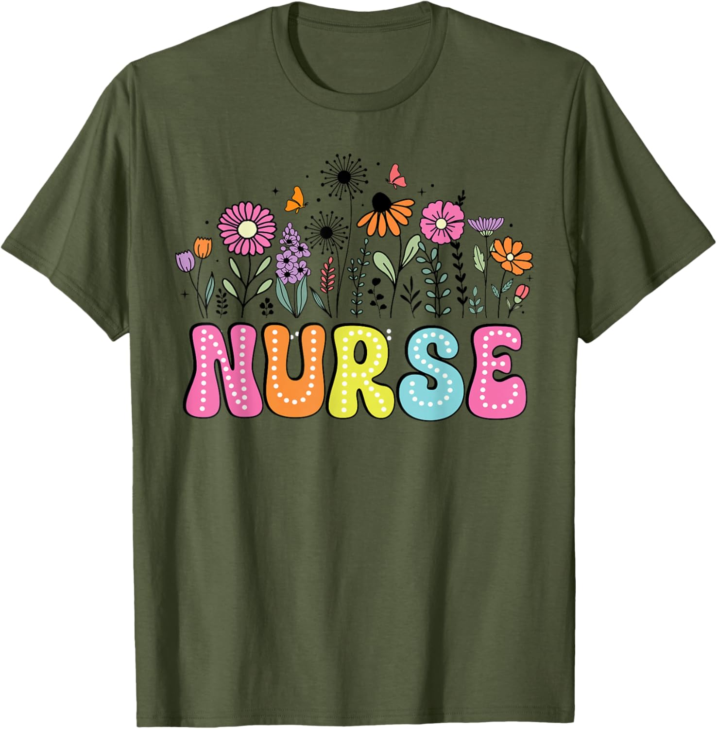 Groovy Nurse Wildflower Floral T-Shirt for Happy Nurse Week 2026 - 6