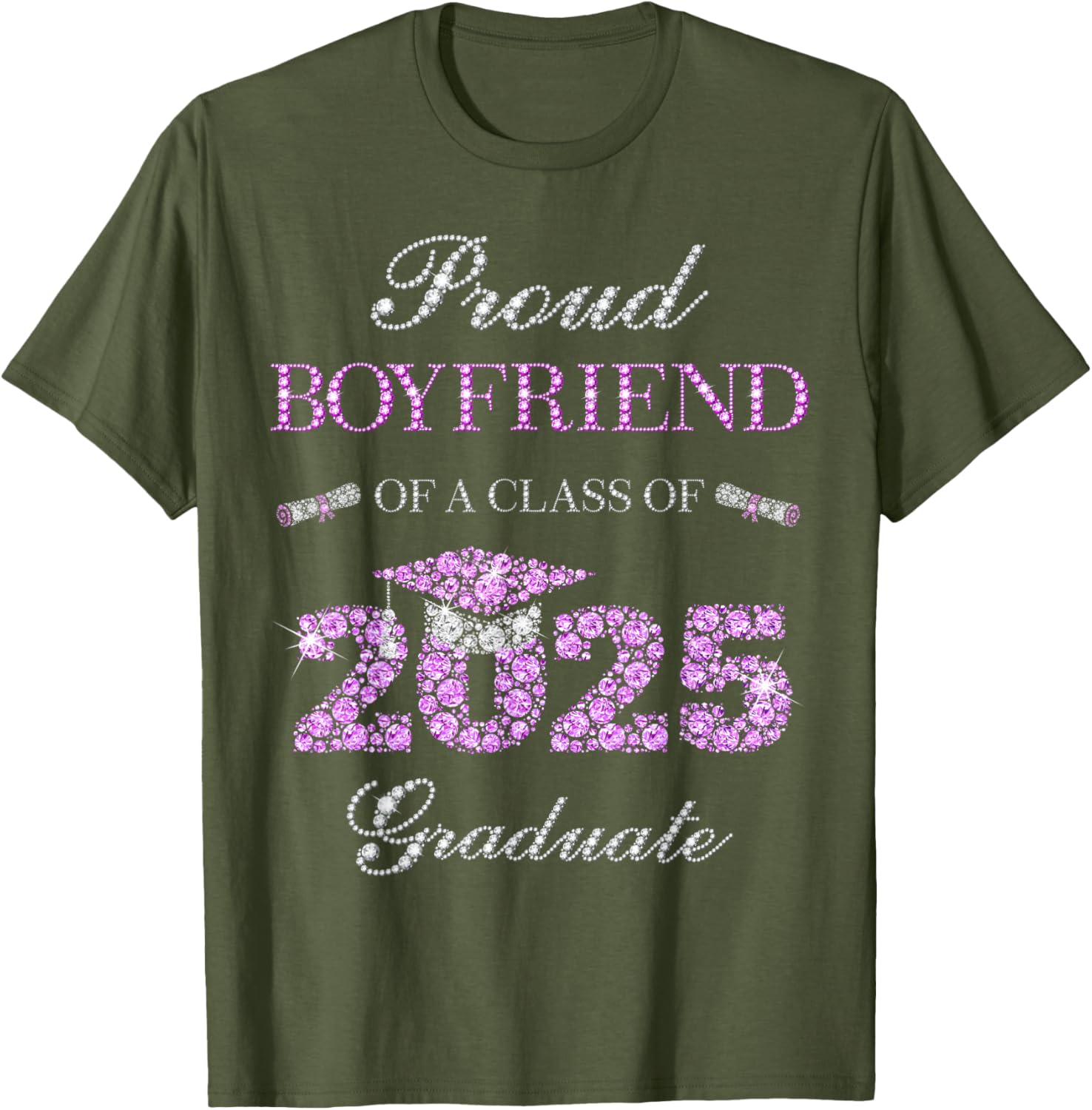 Proud Boyfriend of Class of 2025 Graduate T-Shirt for Celebrating Success - 14