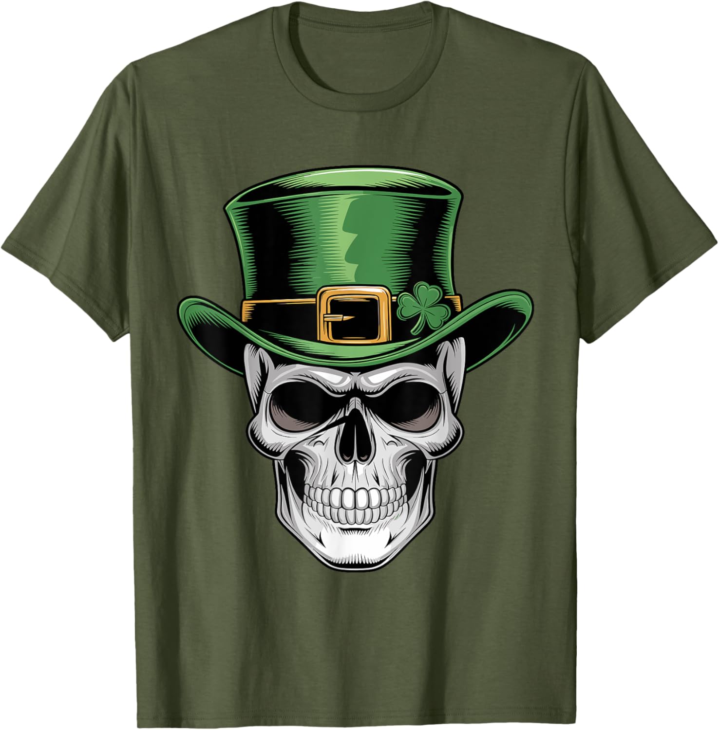 Skull St. Patrick's Day Irish Shamrock T-Shirt for Lucky Celebrations - 3